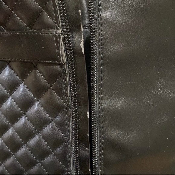 Black Quilted Knee High Winter Boots Women Size 9 - Picture 11 of 14